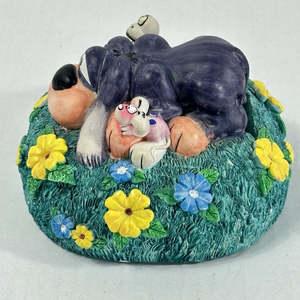 Vintage Diddl Resin Coin Bank w Key Thomas Goletz Depesche Money Bank Germany - Picture 4 of 8